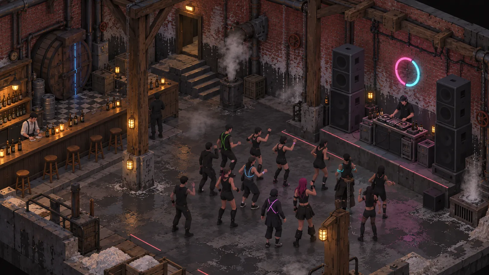 Concept art: the dance floor