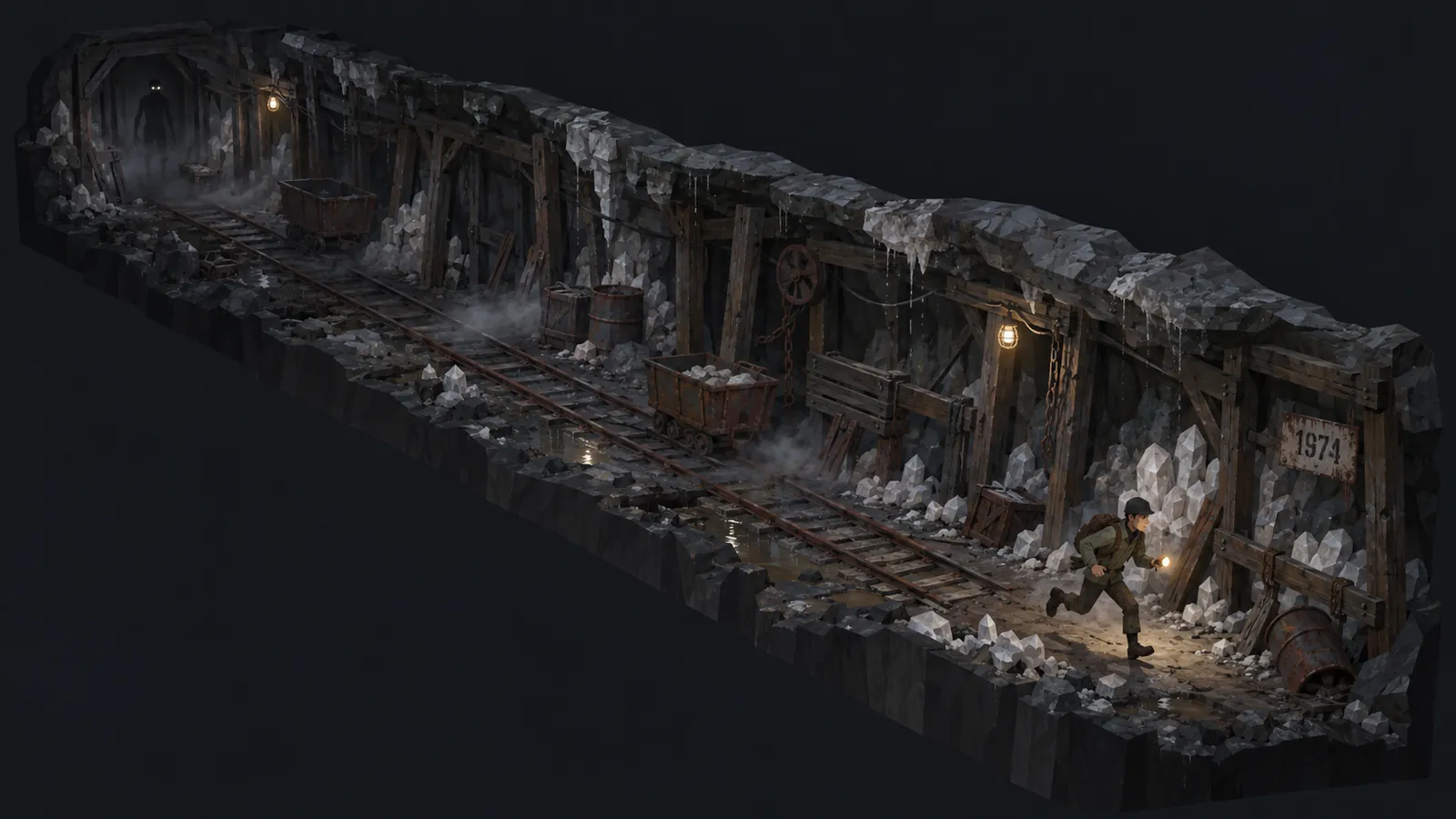 Concept art: a long mine gallery